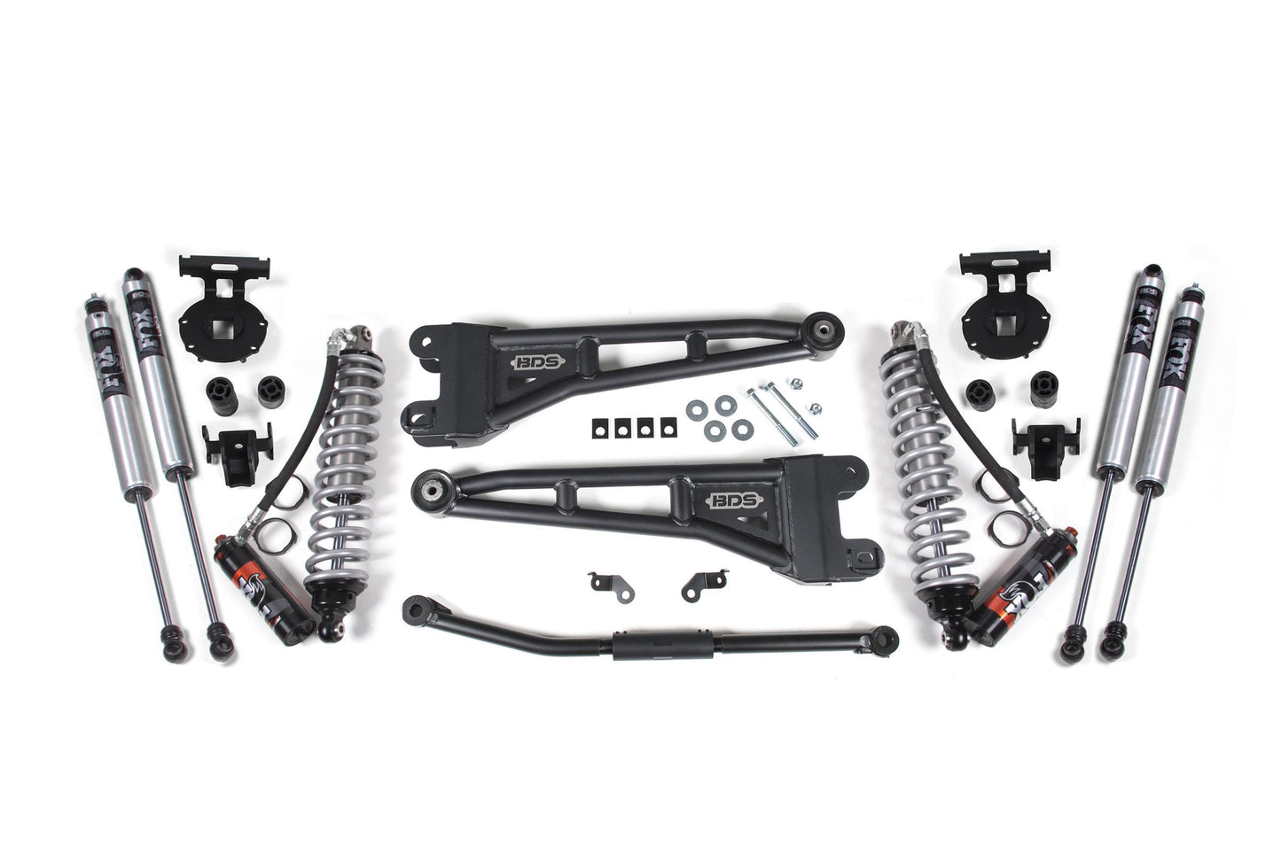 2.5 Inch Lift Kit w/ Radius Arm Coil-Over Conversion Ford F250/F350 Super Duty 11-16 4WD Diesel 5 Inch Block Kit FOX 2.5 Performance Elite BDS Suspension