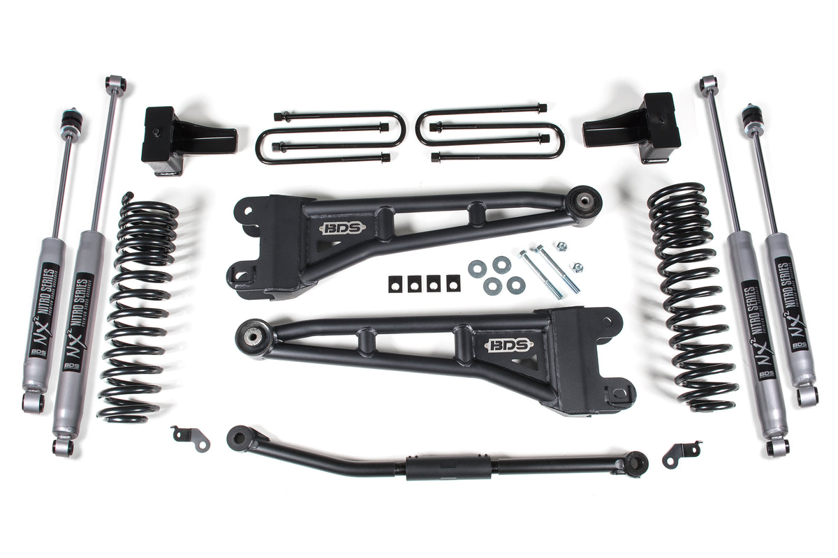 2.5 Inch Lift Kit w/ Radius Arm Ford F250/F350 Super Duty 11-16 4WD Diesel 5 Inch Block Kit BDS Suspension