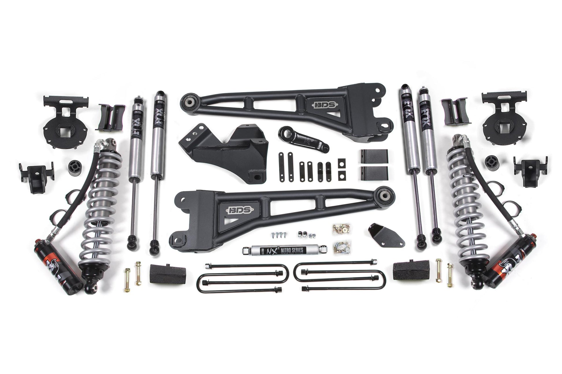 4 Inch Lift Kit w/ Radius Arm FOX 2.5 Performance Elite Coil-Over Conversion Ford F250/F350 Super Duty 08-10 4WD Diesel BDS Suspension