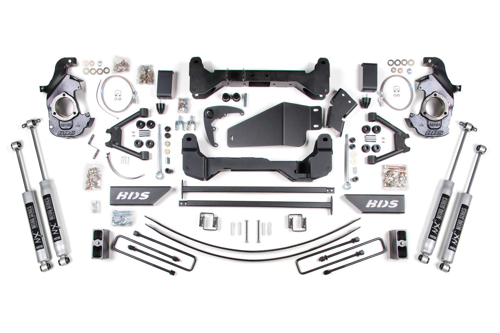 6 Inch Lift Kit Chevy/GMC 1500/2500 6 Lug 88-98 4WD 5 Inch Block and Add A Leaf BDS Suspension