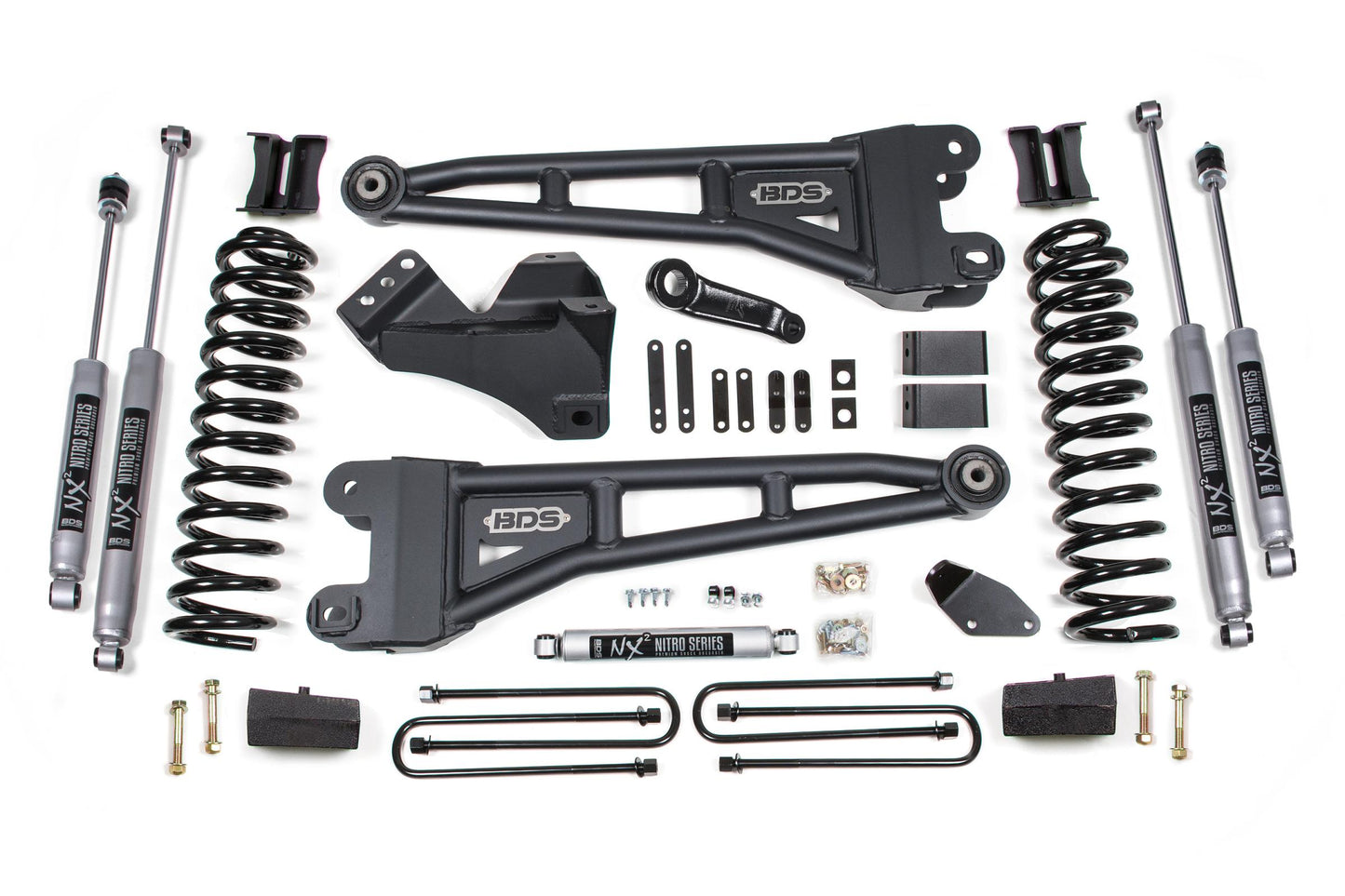 4 Inch Lift Kit w/ Radius Arm Ford F250/F350 Super Duty 08-10 4WD Gas Leaf Springs BDS Suspension-1