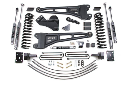6 Inch Lift Kit w/ Radius Arm Ford F250/F350 Super Duty 05-07 4WD Diesel 4 Inch Block Add A Leaf Without Overload BDS Suspension