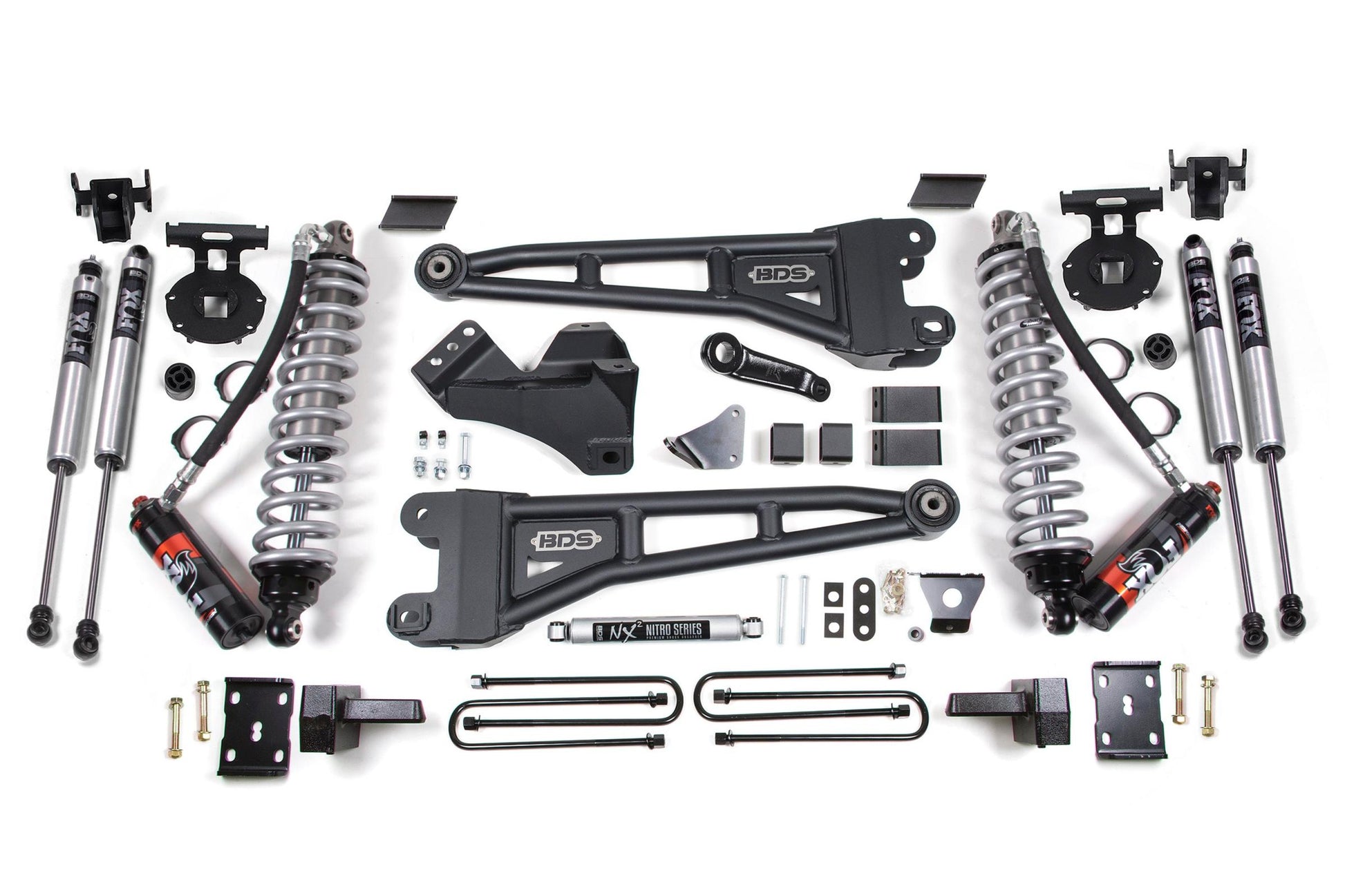 6 Inch Lift Kit w/ Radius Arm FOX 2.5 Performance Elite Coil-Over Conversion Ford F250/F350 Super Duty 05-07 4WD Diesel 4 Inch Block With Overload BDS Suspension
