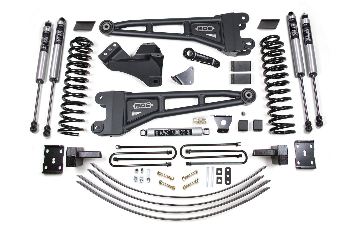 6 Inch Lift Kit w/ Radius Arm Ford F250/F350 Super Duty 05-07 4WD Diesel 4 Inch Block Add A Leaf With Overload BDS Suspension-1