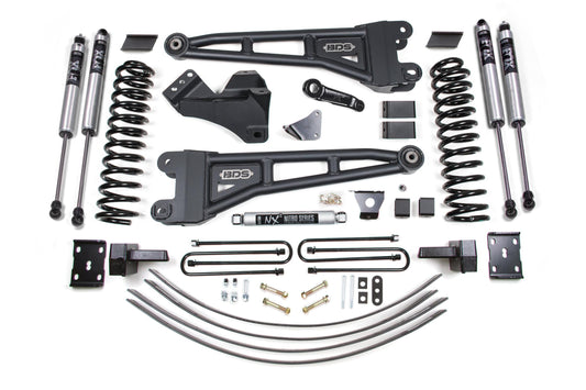 6 Inch Lift Kit w/ Radius Arm Ford F250/F350 Super Duty 05-07 4WD Diesel 4 Inch Block Add A Leaf With Overload BDS Suspension-1