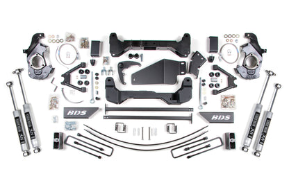 6 Inch Lift Kit Chevy/GMC 1500/2500 6 Lug 88-98 4WD Leaf Springs BDS Suspension-1