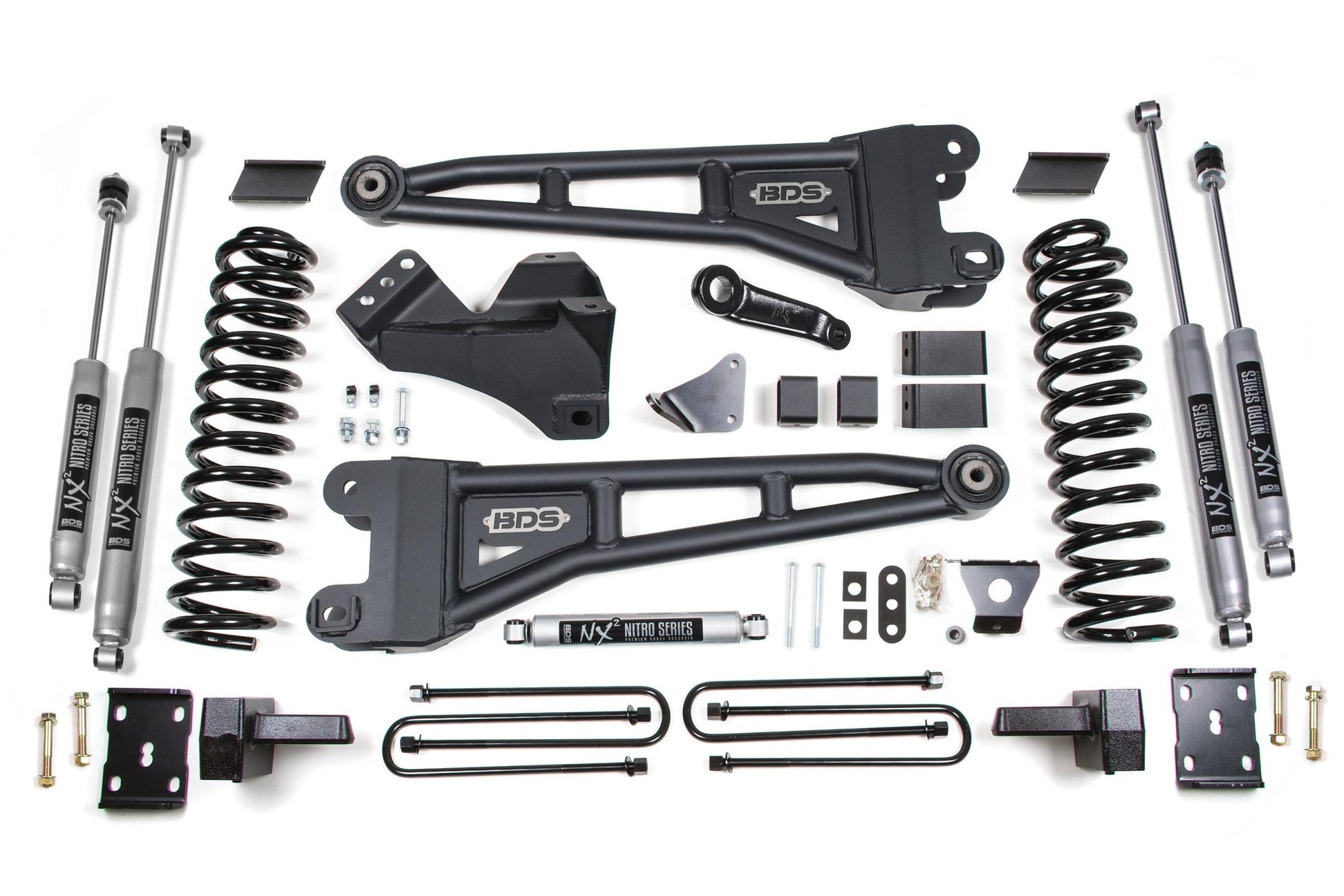 6 Inch Lift Kit w/ Radius Arm Ford F250/F350 Super Duty 05-07 4WD Gas 4 Inch Block Kit with Overload BDS Suspension