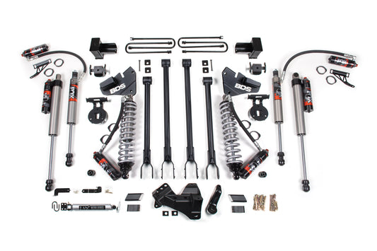 20-22 Ford F-350 Dually 4WD 4 Inch 4-Link Lift Kit, 2 Inch Rear, Block, Diesel - Fox 2.5 Performance Elite Series C/O Front, Fox 2.5 Performance Elite Series Aux Front, Fox 2.5 Performance Elite Series Rear BDS Suspension