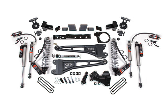 6 Inch Lift Kit w/ Radius Arm FOX 2.5 Performance Elite Coil-Over Conversion Ford F250/F350 Super Duty 17-19 4WD Diesel 5 Inch Block With 3 Leaf Main Performance Elite BDS Suspension