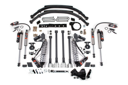 7 Inch Lift Kit w/ 4-Link FOX 2.5 Performance Elite Coil-Over Conversion Ford F250/F350 Super Duty 20-22 4WD Diesel BDS Suspension