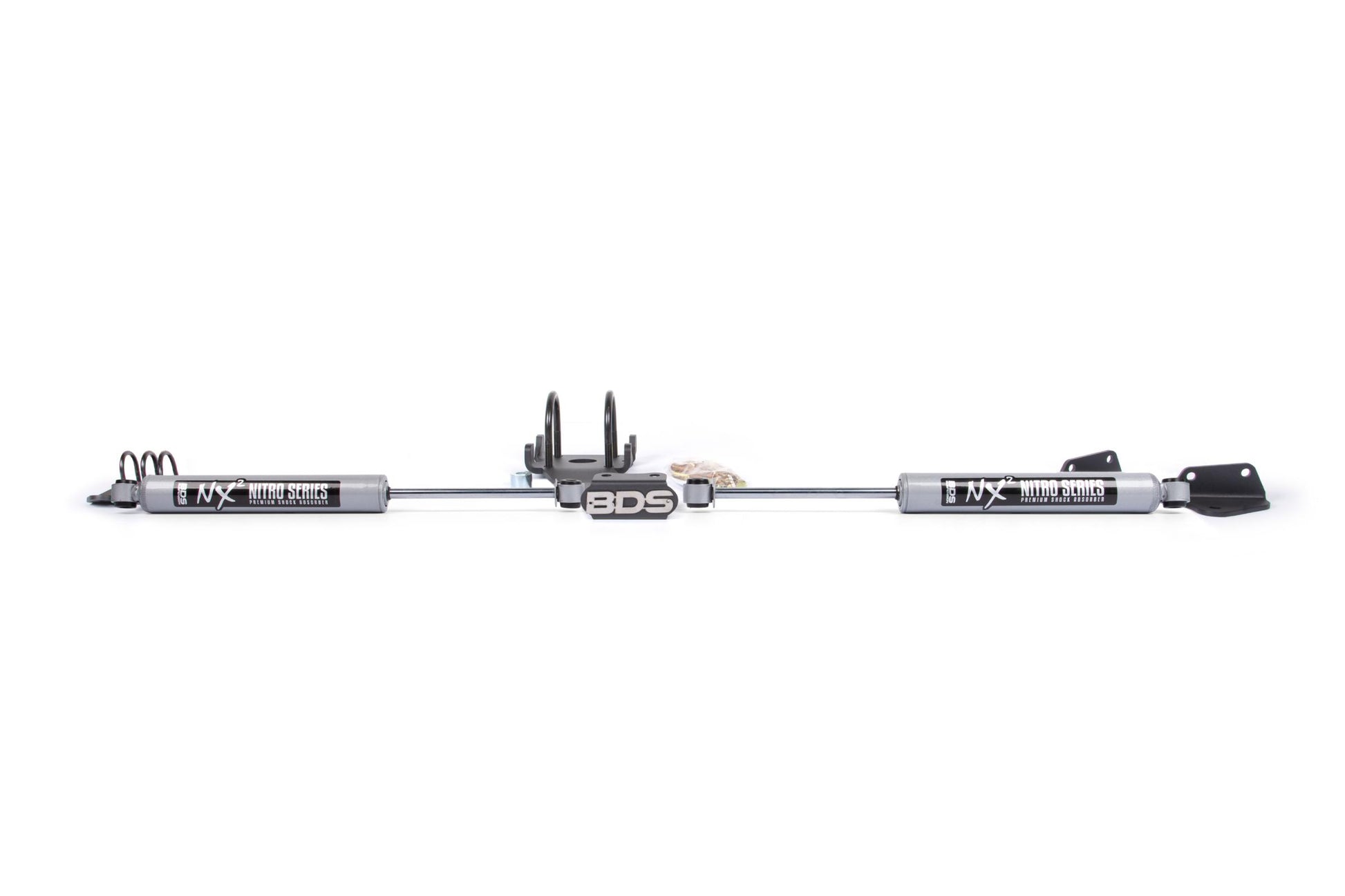 Dual Steering Stabilizer Kit w/ NX2 Shocks Dodge Ram 2500/3500 09-13 4WD T-Style Steering BDS Suspension