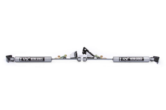 Dual Steering Stabilizer Kit w/ NX2 Shocks Ford F150 04-08 4WD With Strut Spacers BDS Suspension