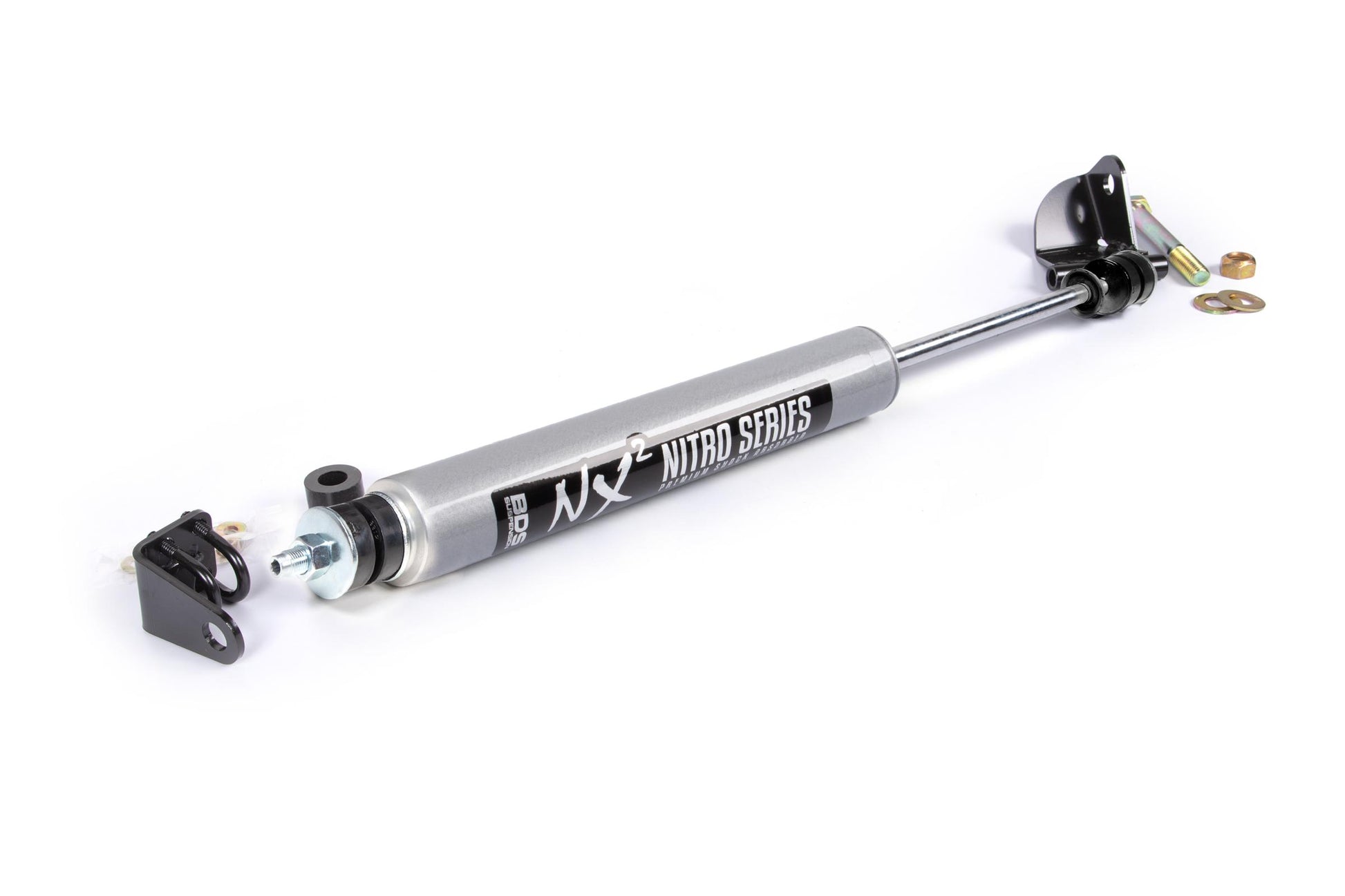 Single Steering Stabilizer Kit w/ NX2 Shock Ford F150 04-08 4WD With Strut Spacers BDS Suspension