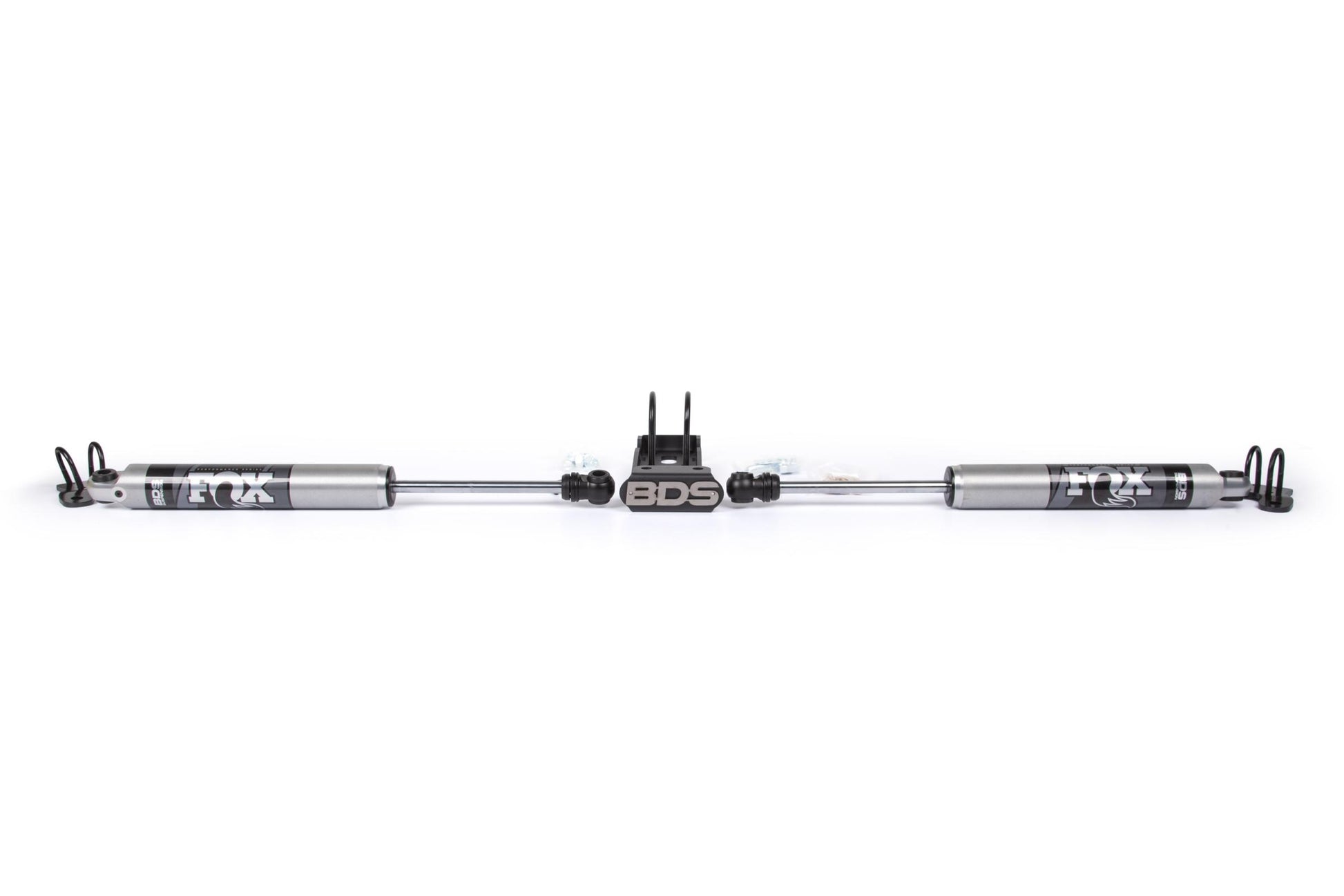 Dual Steering Stabilizer Kit w/ FOX 2.0 Performance Shocks Jeep Wrangler JK 07-18 BDS Suspension