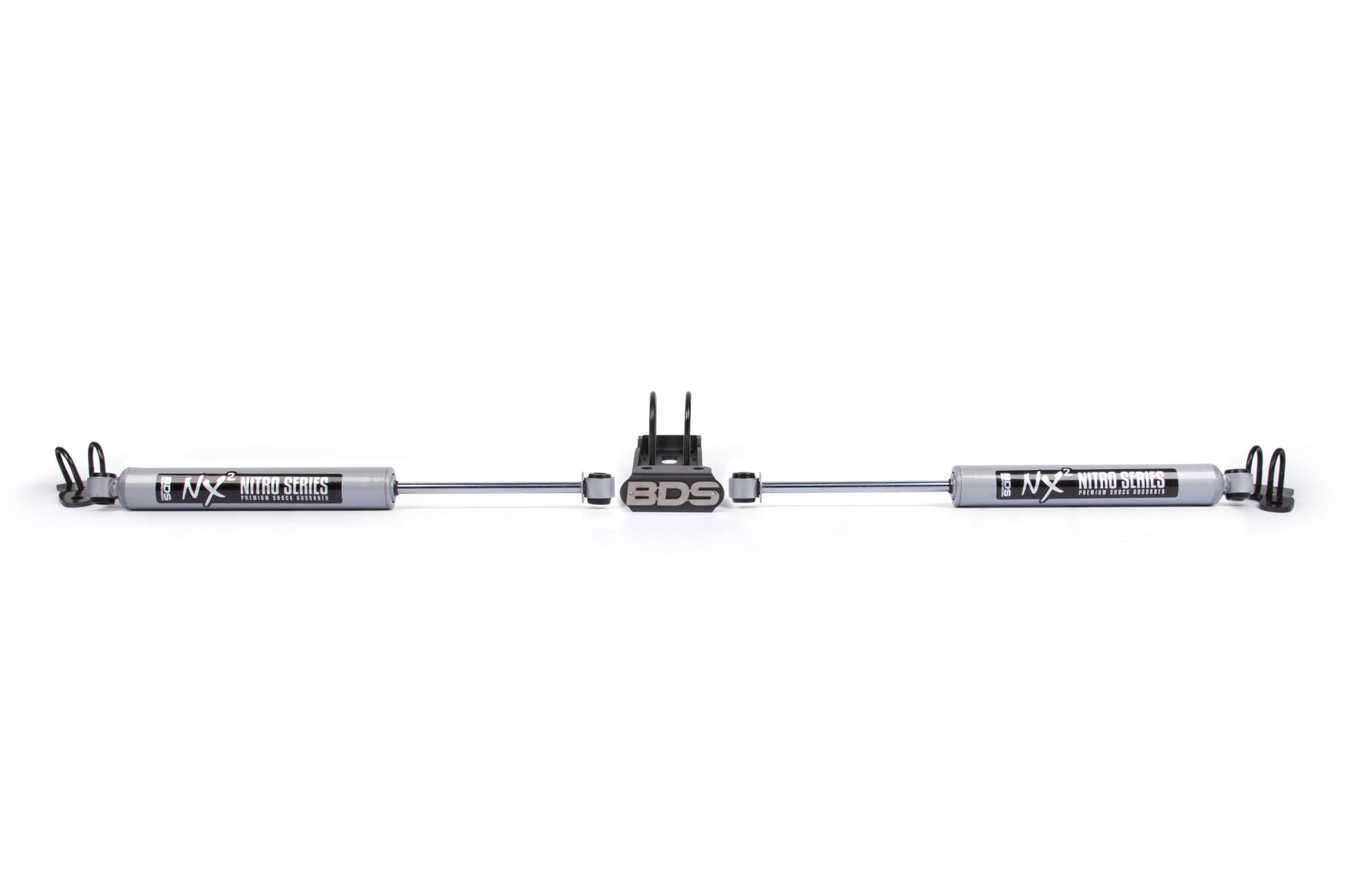 Dual Steering Stabilizer Kit w/ NX2 Shocks Jeep Wrangler JK 07-18 BDS Suspension
