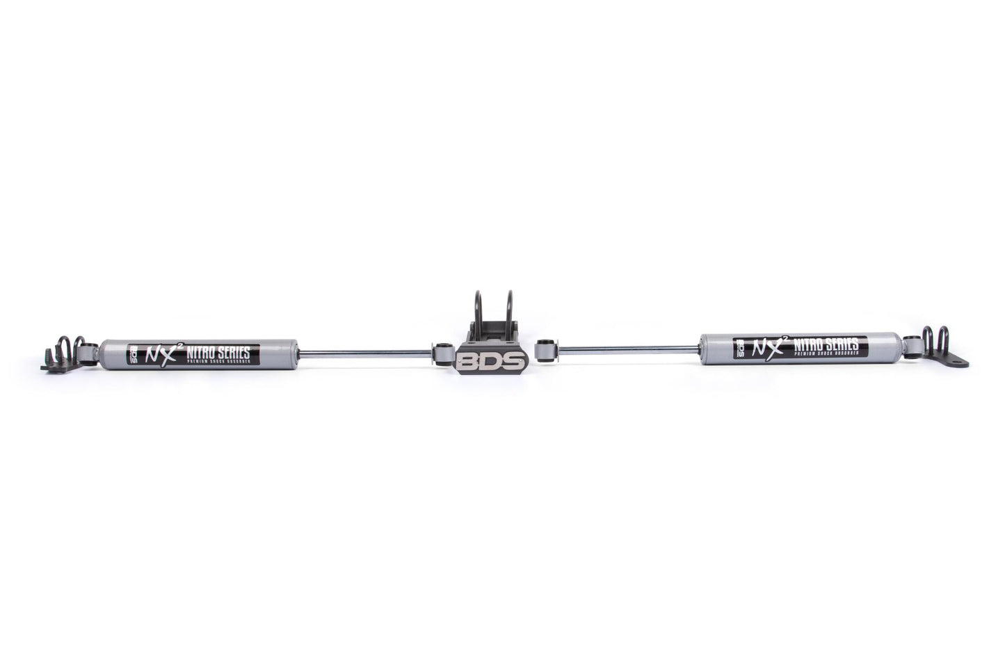 Dual Steering Stabilizer Kit w/ NX2 Shocks Jeep Wrangler TJ 97-06 Cherokee XJ 84-01 Grand Cherokee ZJ 93-98 BDS Suspension