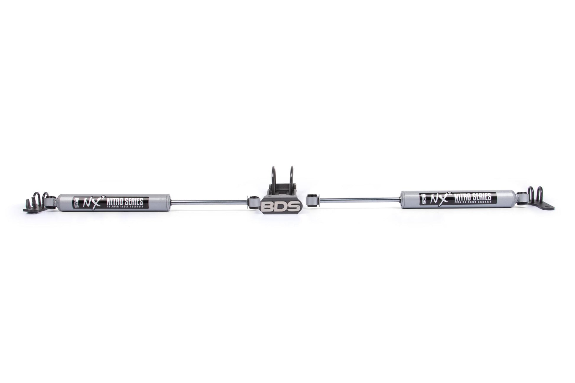 Dual Steering Stabilizer Kit w/ NX2 Shocks Jeep Wrangler TJ 97-06 Cherokee XJ 84-01 Grand Cherokee ZJ 93-98 BDS Suspension