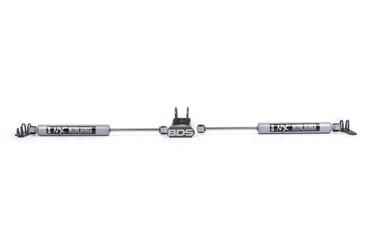 Dual Steering Stabilizer Kit w/ NX2 Shocks Jeep Wrangler TJ 97-06 Cherokee XJ 84-01 Grand Cherokee ZJ 93-98 BDS Suspension