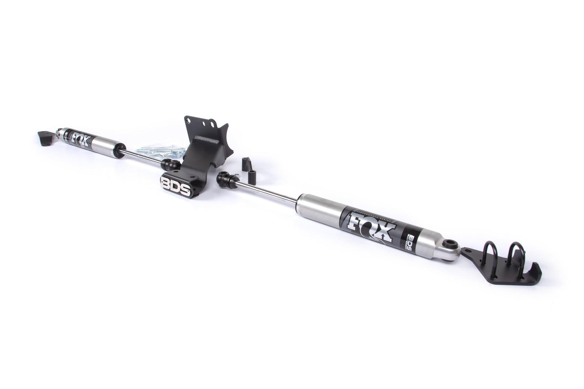 Dual Steering Stabilizer Kit w/ FOX 2.0 Performance Shocks T-Style Steering Ram 2500 19-24 and 3500 19-24 4WD BDS Suspension