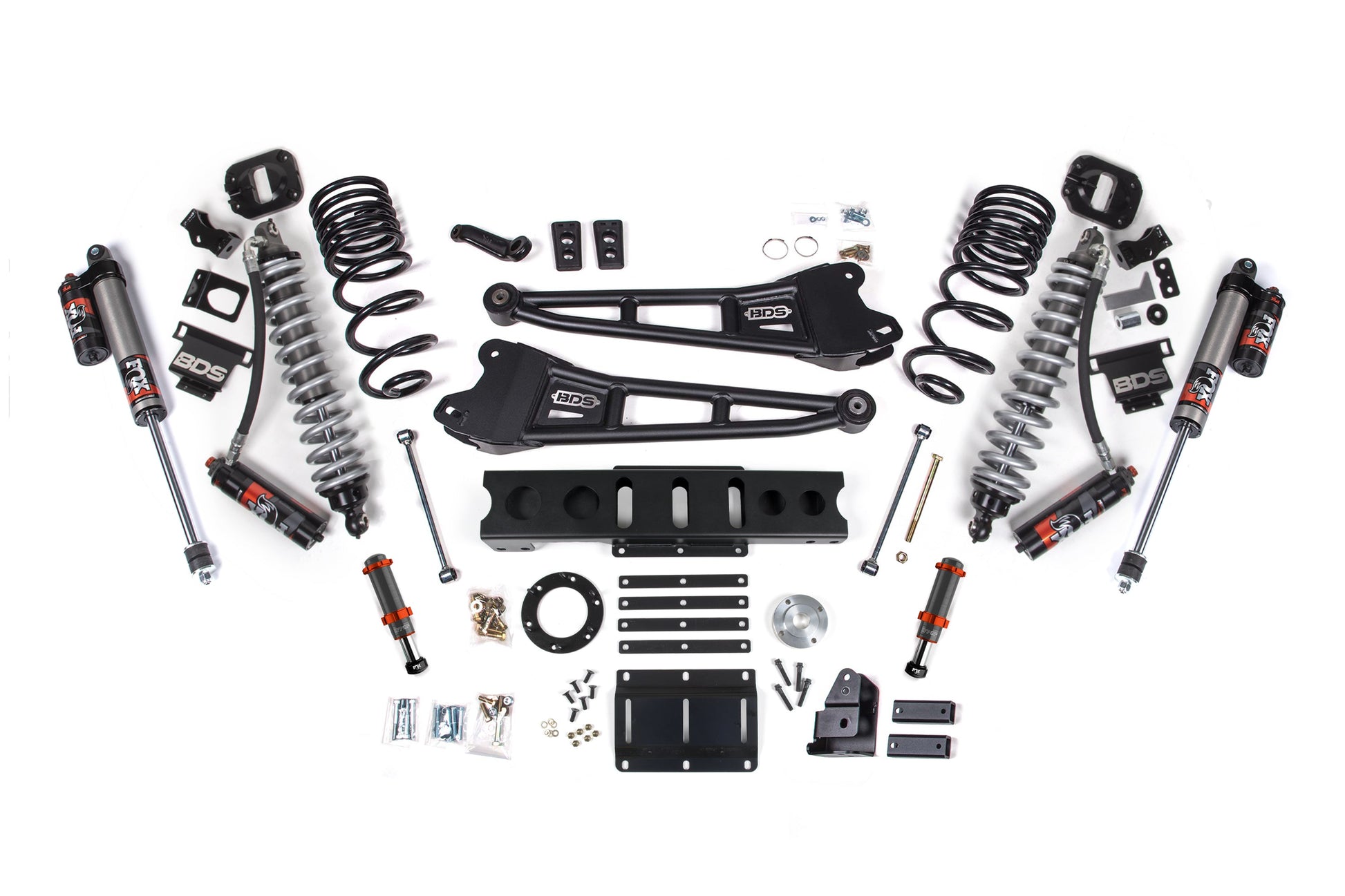 14-18 Ram 2500 4WD 6 Inch Radius Arm Lift Kit, 4.5 Inch Rear, Coil Spring, Diesel - Fox 2.5 Performance Elite Series C/O Front, FOX 2.0 Front Bump, Fox 2.5 Performance Elite Series Rear BDS Suspension