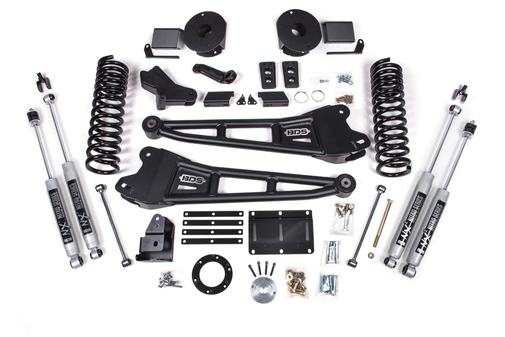 5.5 Inch Lift Kit w/ Radius Arm Ram 2500 w/ Rear Air Ride 14-18 4WD Gas BDS Suspension