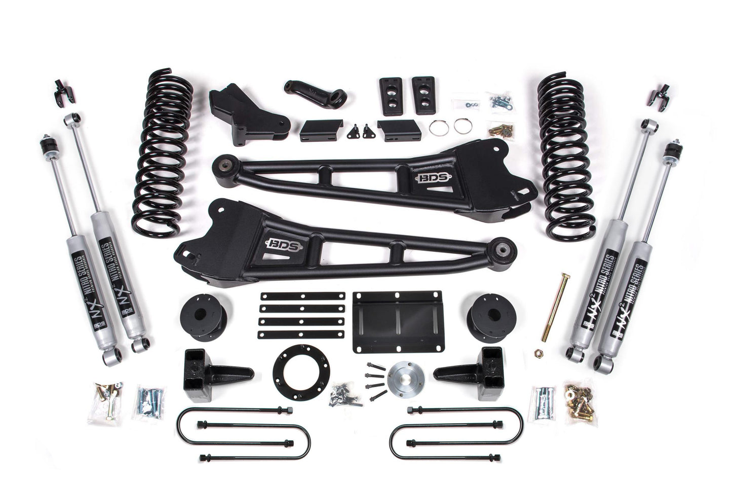 6 Inch Lift Kit w/ Radius Arm Ram 3500 w/ Rear Air Ride 13-18 4WD Diesel BDS Suspension-1