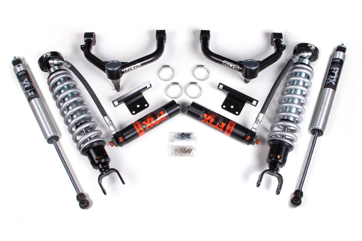 14-18 Ram 1500 4WD (Diesel) 2 Inch Coilover Upgrade Kit, 0 Inch Rear Lift - Fox 2.5 Factory Race Series C/O, Fox 2.0 IFP Performance Series Shocks BDS Suspension