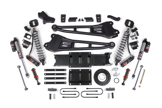 13-18 Ram 3500 4WD 4 Inch Radius Arm Lift Kit, 2 Inch Rear, Block, 6 Bolt Diesel - Fox 2.5 Performance Elite Series C/O Front, FOX 2.0 Front Bump, Fox 2.5 Performance Elite Series Rear BDS Suspension