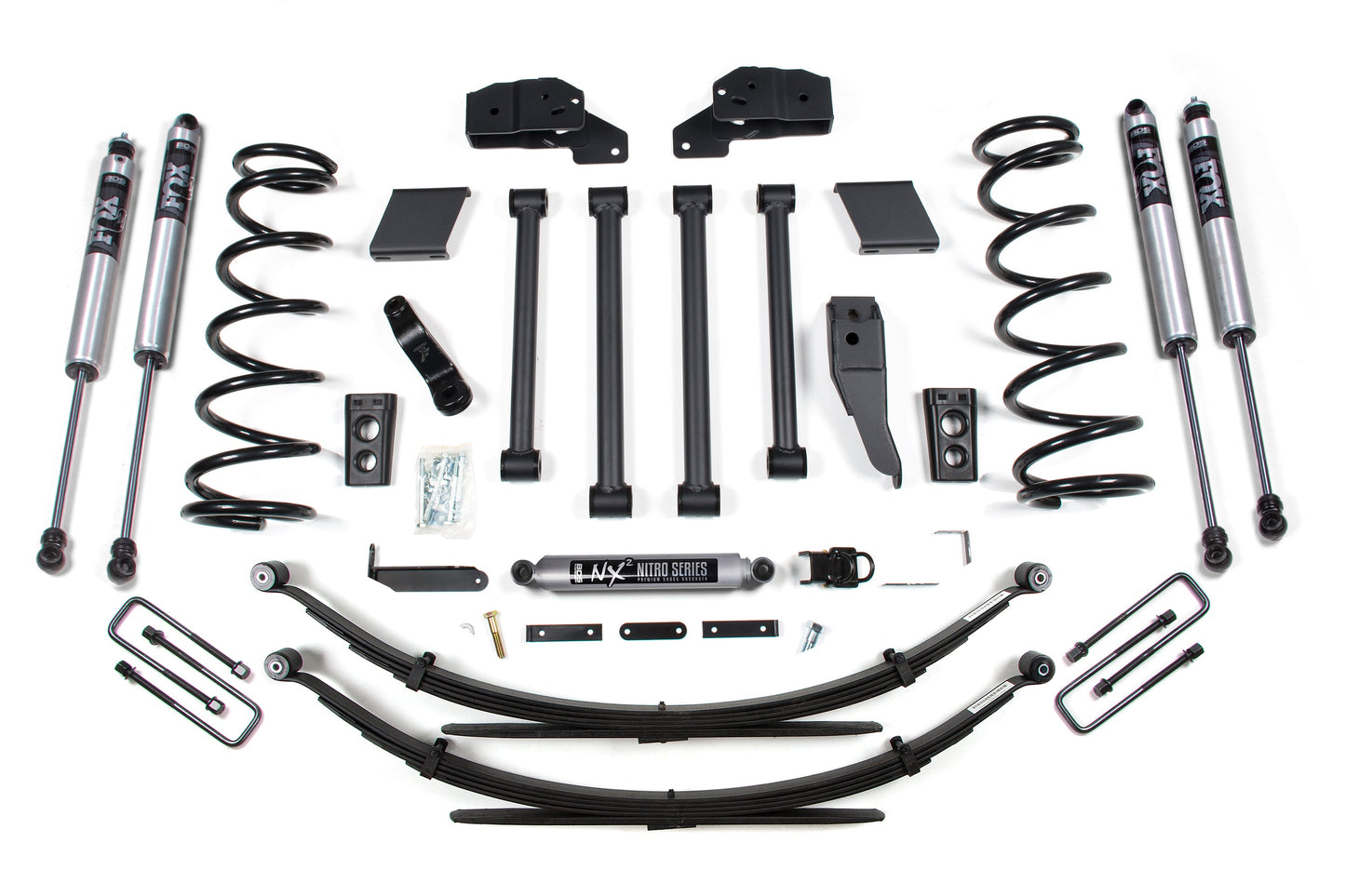 94-99 Dodge Ram 2500/3500 4.5 Inch Lift Kit Rear Lift: Block Kit w/Factory Overload-Fox 2.0 Performance Series Shocks BDS Suspension