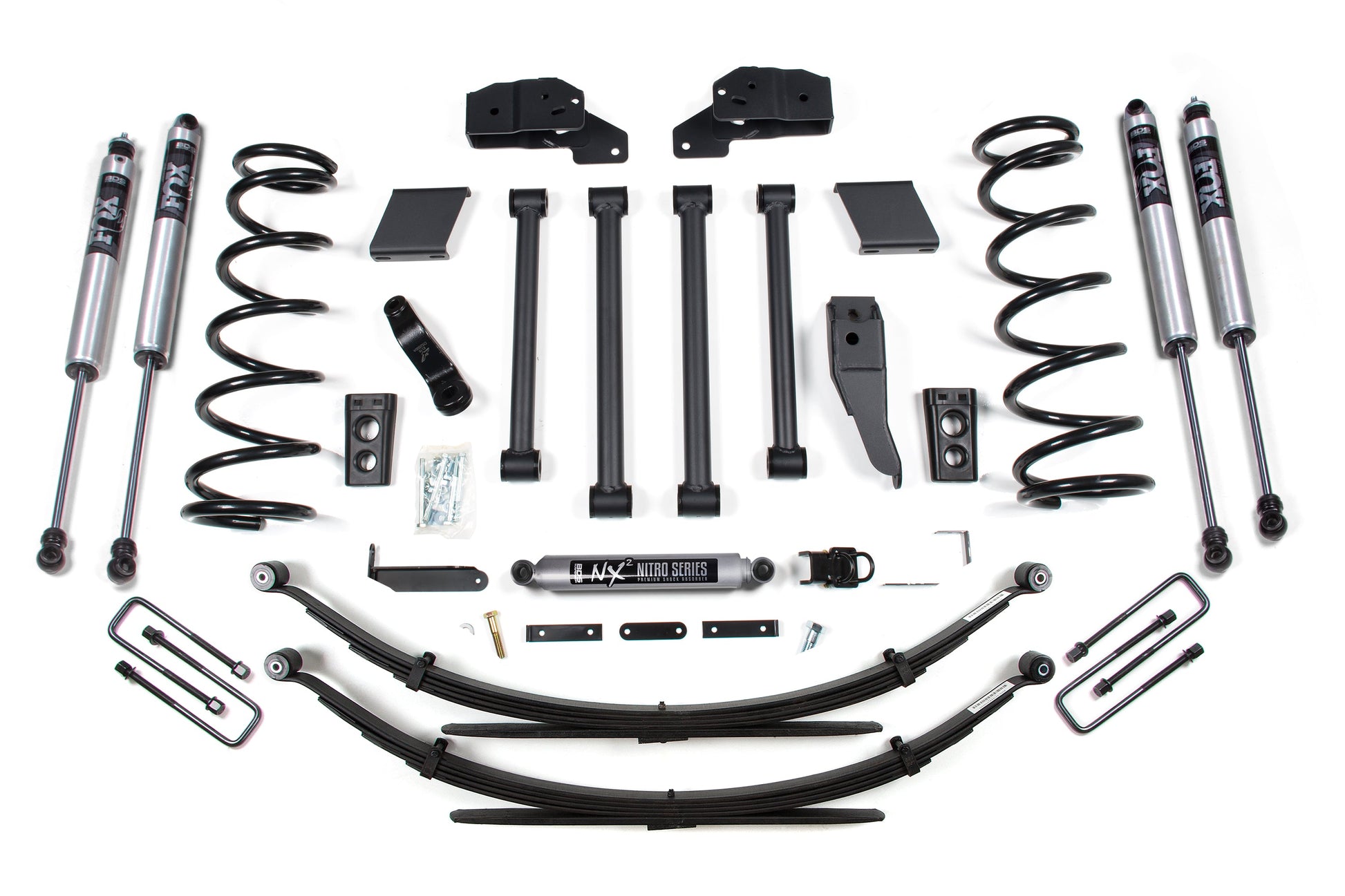 94-99 Dodge Ram 2500/3500 4.5 Inch Lift Kit Rear Lift: Block Kit w/Factory Overload-Fox 2.0 Performance Series Shocks BDS Suspension