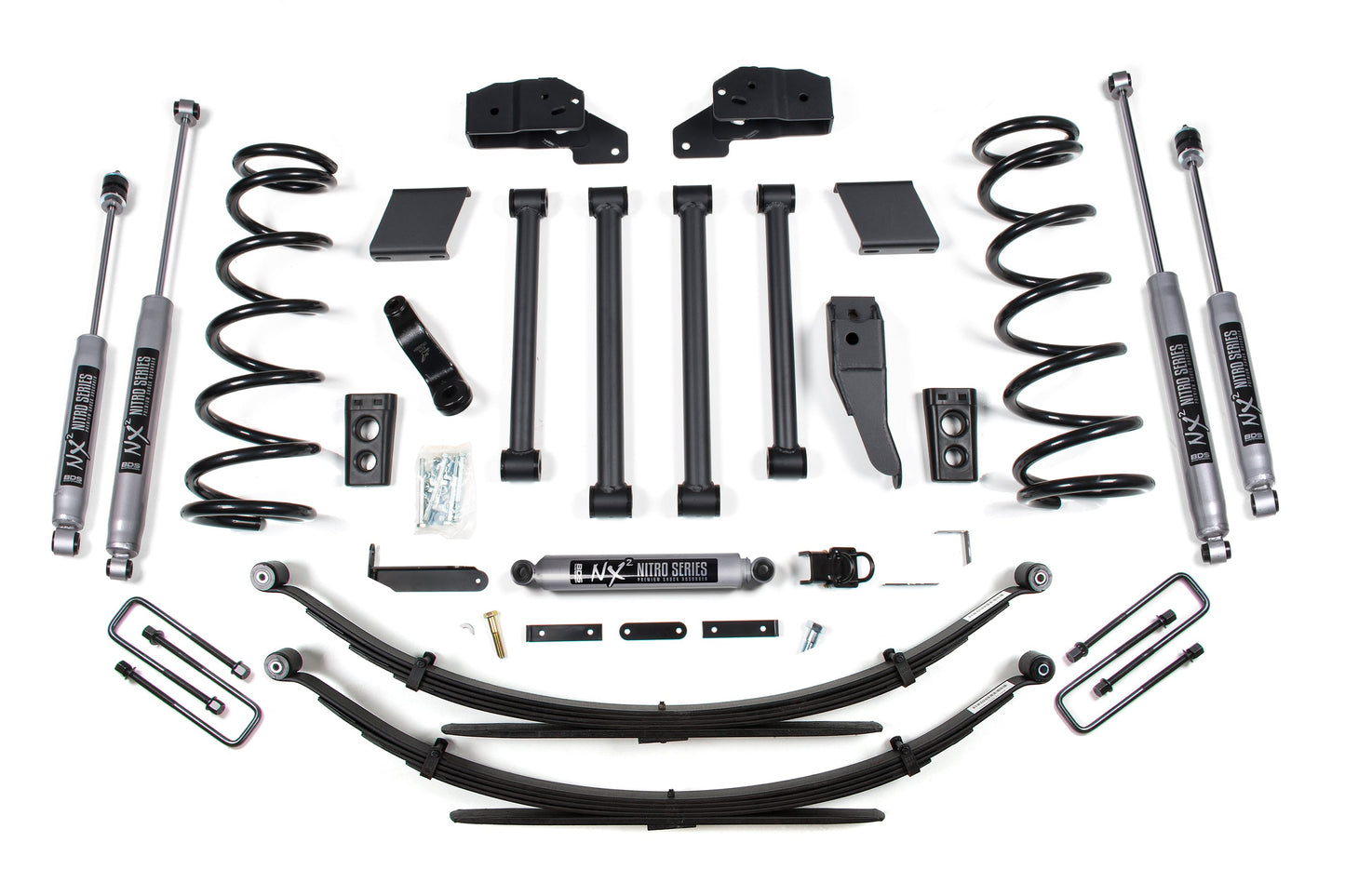 94-99 Dodge Ram 2500/3500 4.5 Inch Lift Kit Rear Lift: Block Kit w/Factory Overload-NX2 Nitro Series Shocks BDS Suspension