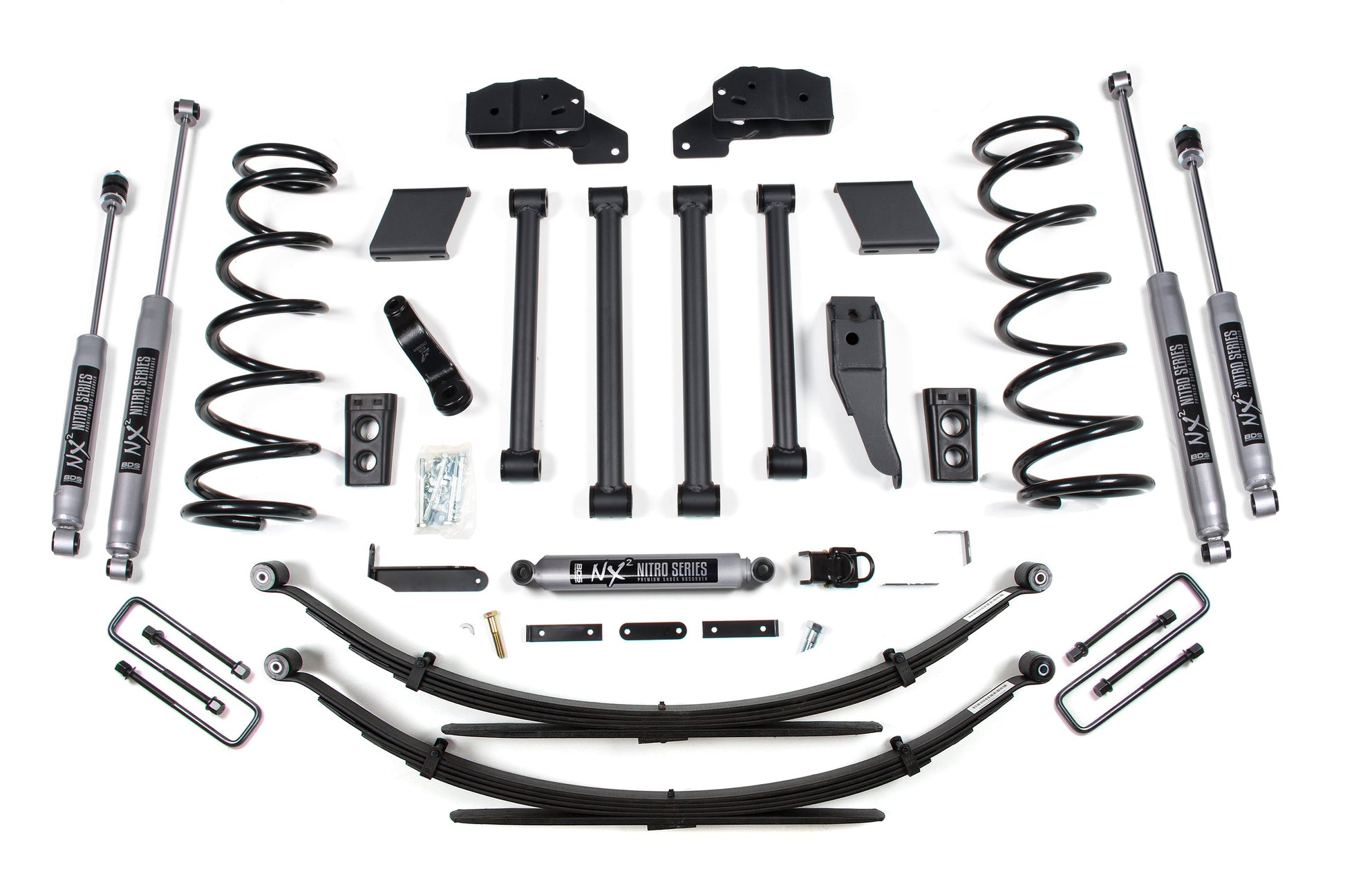 94-99 Dodge Ram 2500/3500 4.5 Inch Lift Kit Rear Lift: Block Kit w/Factory Overload-NX2 Nitro Series Shocks BDS Suspension