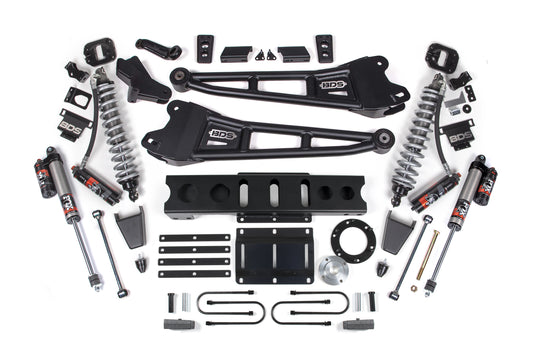13-18 Ram 3500 4WD 4 Inch Radius Arm Lift Kit, 2 Inch Rear, Block, 8 Bolt Diesel - Fox 2.5 Performance Elite Series C/O Front, Fox 2.5 Performance Elite Series Rear BDS Suspension