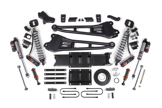 13-18 Ram 3500 4WD 4 Inch Radius Arm Lift Kit, 2 Inch Rear, Block, 8 Bolt Diesel - Fox 2.5 Performance Elite Series C/O Front, FOX 2.0 Front Bump, Fox 2.5 Performance Elite Series Rear BDS Suspension