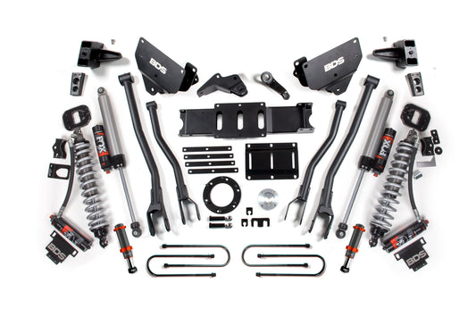 13-18 Ram 3500 4WD 6 Inch 4-Link Lift Kit, 4 Inch Rear, Block, 8 Bolt Diesel - Fox 2.5 Performance Elite Series C/O Front, Fox 2.5 Performance Elite Series Rear BDS Suspension