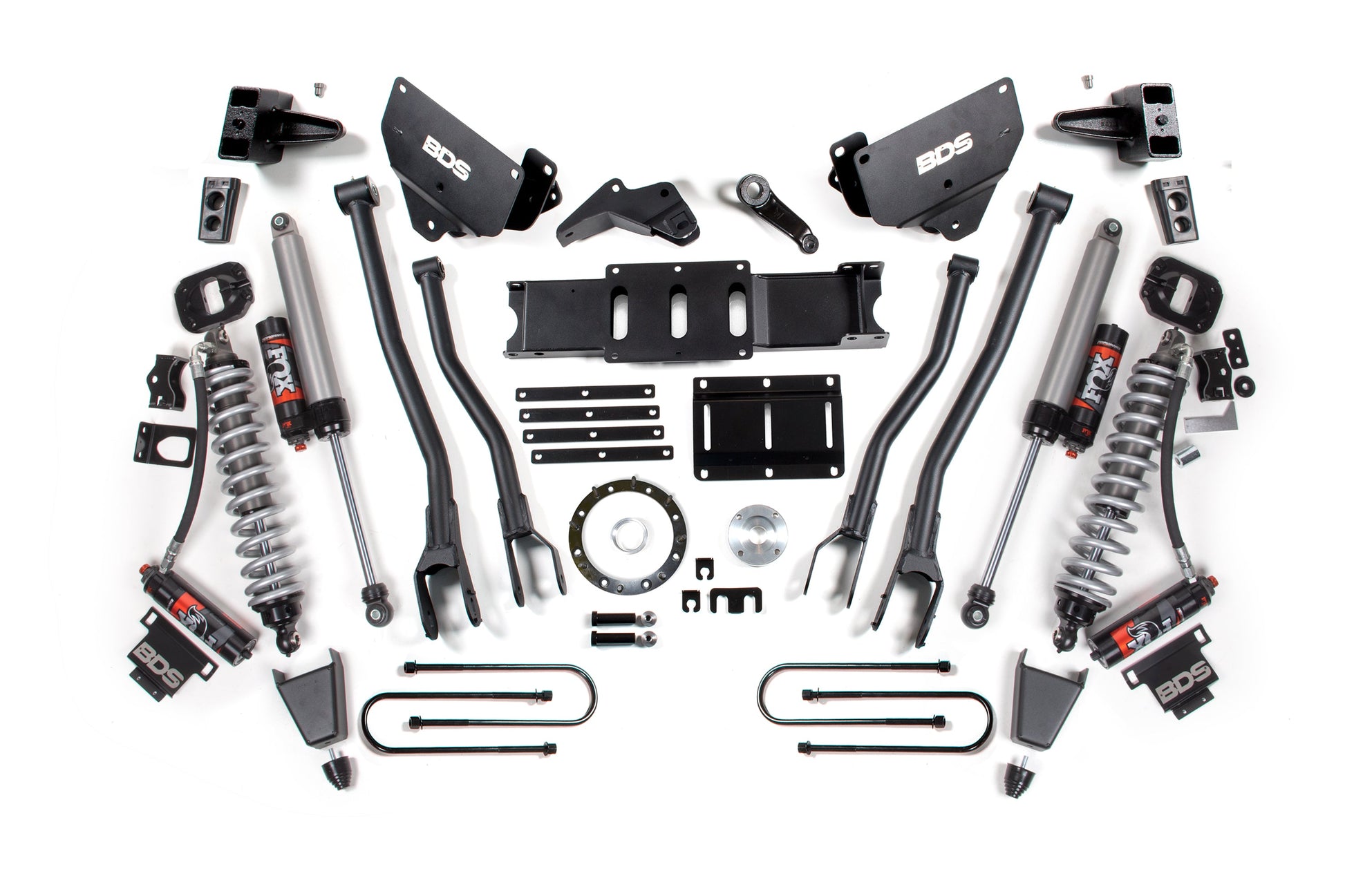 13-18 Ram 3500 4WD 6 Inch 4-Link Lift Kit, 4 Inch Rear, Block, 8 Bolt Diesel - Fox 2.5 Performance Elite Series C/O Front, FOX 2.0 Front Bump, Fox 2.5 Performance Elite Series Rear BDS Suspension