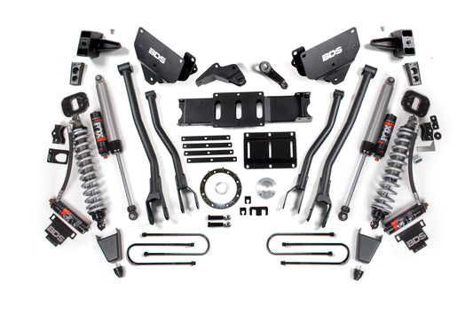 13-18 Ram 3500 4WD 6 Inch 4-Link Lift Kit, 4 Inch Rear, Block, 8 Bolt Diesel - Fox 2.5 Performance Elite Series C/O Front, FOX 2.0 Front Bump, Fox 2.5 Performance Elite Series Rear BDS Suspension