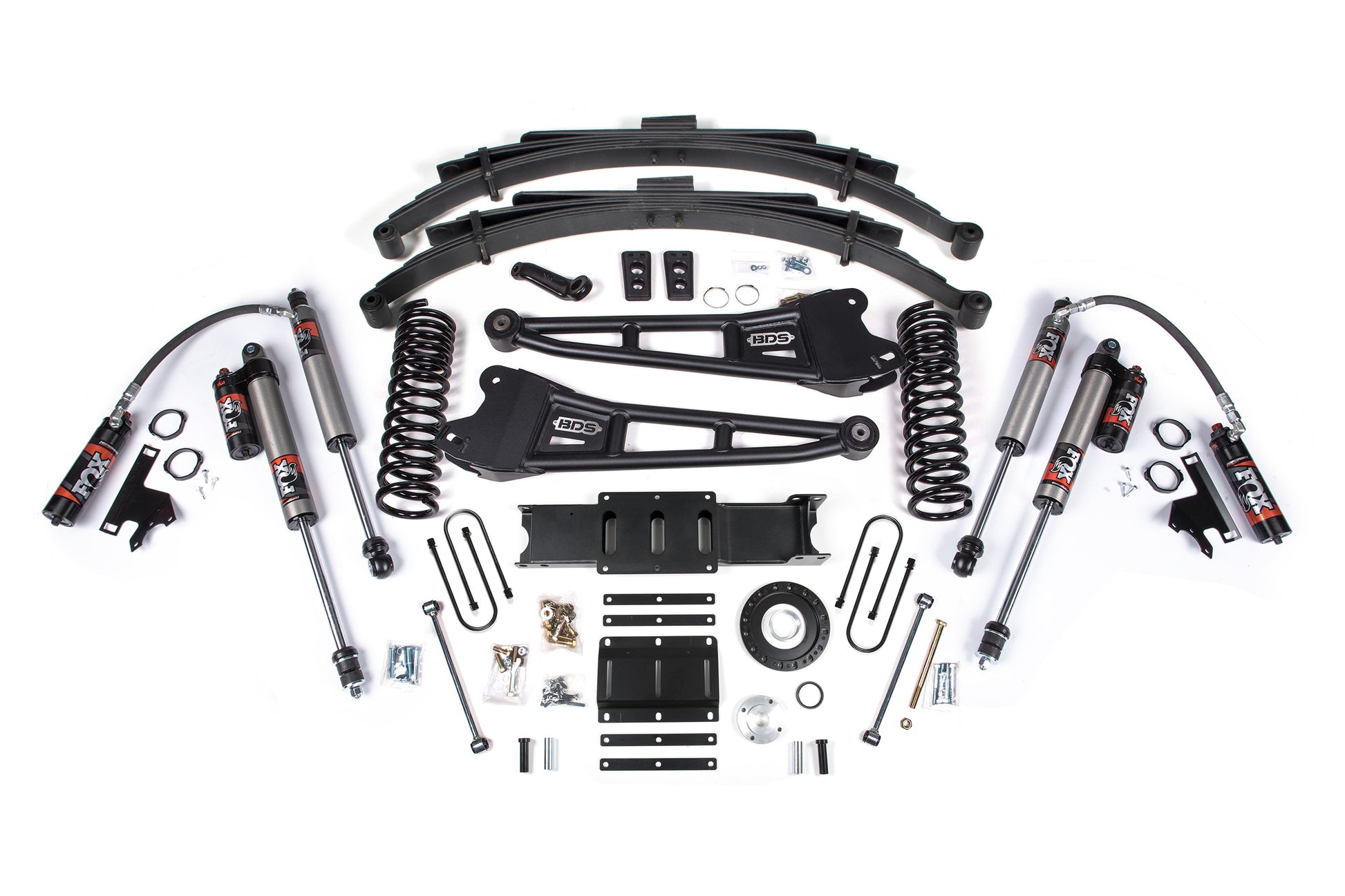 13-18 Ram 3500 4WD (Diesel) 6 Inch Radius Arm Lift Kit, 5 Inch Rear Lift, Block - Fox 2.5 IFP Performance Series Shocks BDS Suspension