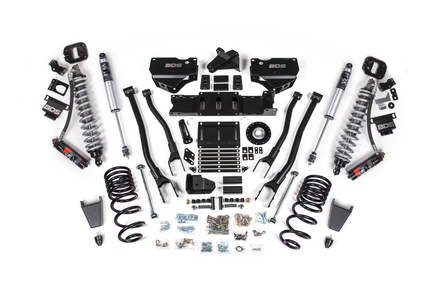 2025 Ram 2500 4WD (Diesel) 4 Inch 4-Link Lift Kit W/ Indexing Ring, 2.5 Inch Rear Lift, Coil Spring BDS Suspension