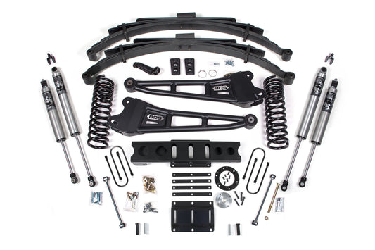 13-18 Ram 3500 4WD (Diesel) 6 Inch Radius Arm Lift Kit, 8-Bolt Indexing Ring, 4.5 Inch Rear Lift, Leaf Spring - NX2 Nitro Series Shocks BDS Suspension