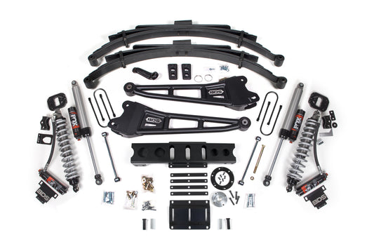 13-18 Ram 3500 (Diesel) 6 Inch Coilover Conversion Kit, 4.5 Inch Rear Lift, Leaf Spring, 6 Bolt - Fox 2.5 Performance Elite Series C/O, Fox 2.5 Performance Elite Series Shocks BDS Suspension