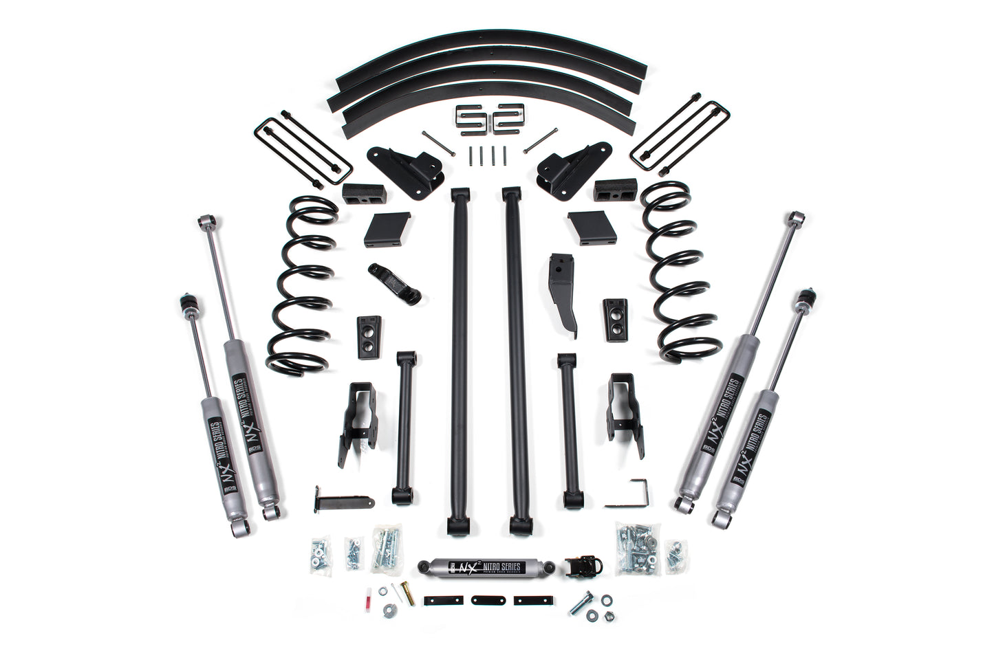 4.5 Inch Lift Kit Long Arm Conversion Dodge Ram 2500/3500 94-99 4WD Block with Factory Overload BDS Suspension