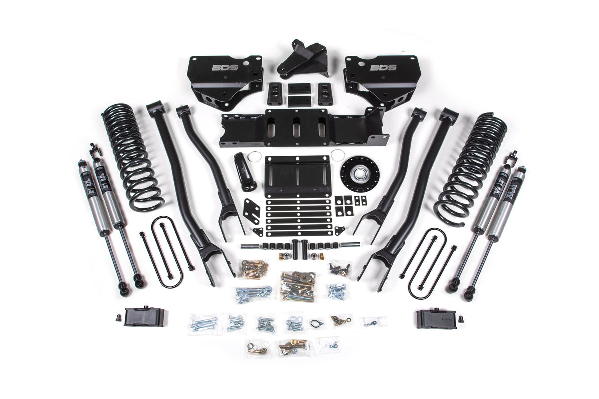 25-26 Ram 3500 (Diesel) 4 Inch 4-Link Lift Kit W/ Indexing Ring, 3 Inch Rear Lift W/O Overload, Block BDS Suspension-2