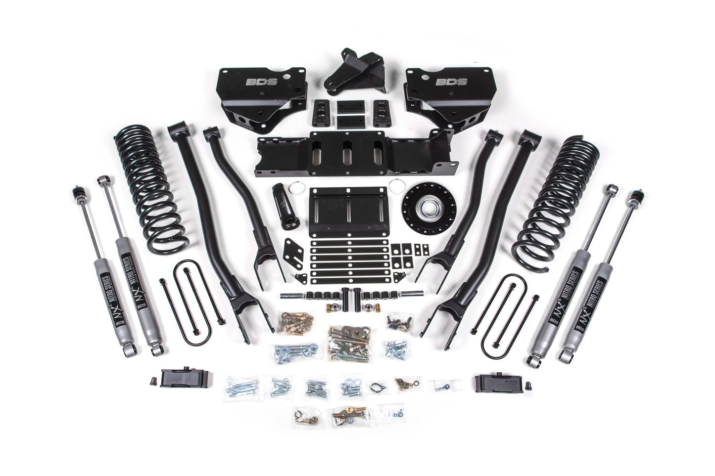 25-26 Ram 3500 (Diesel) 4 Inch 4-Link Lift Kit W/ Indexing Ring, 3 Inch Rear Lift W/O Overload, Block BDS Suspension-3