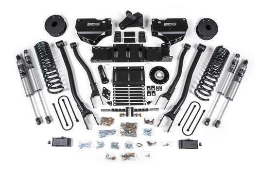 25-26 Ram 3500 (Diesel) 4 Inch 4-Link Lift Kit W/ Indexing Ring, 3 Inch Rear Lift W/O Overload, Block BDS Suspension