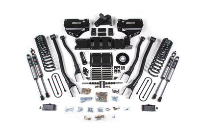 25-26 Ram 3500 (Diesel) 4 Inch 4-Link Lift Kit W/ Indexing Ring, 2 Inch Rear Lift w/o Overload, Block - NX2 Shocks BDS Suspension-2