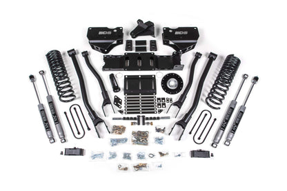 25-26 Ram 3500 (Diesel) 4 Inch 4-Link Lift Kit W/ Indexing Ring, 2 Inch Rear Lift w/o Overload, Block - NX2 Shocks BDS Suspension-3