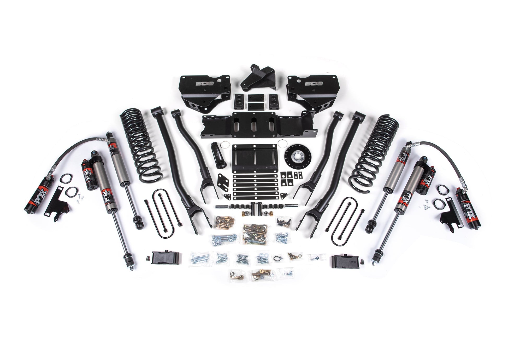 25-26 Ram 3500 (Diesel) 4 Inch 4-Link Lift Kit W/ Indexing Ring, 2 Inch Rear Lift w/ Overload, Block BDS Suspension