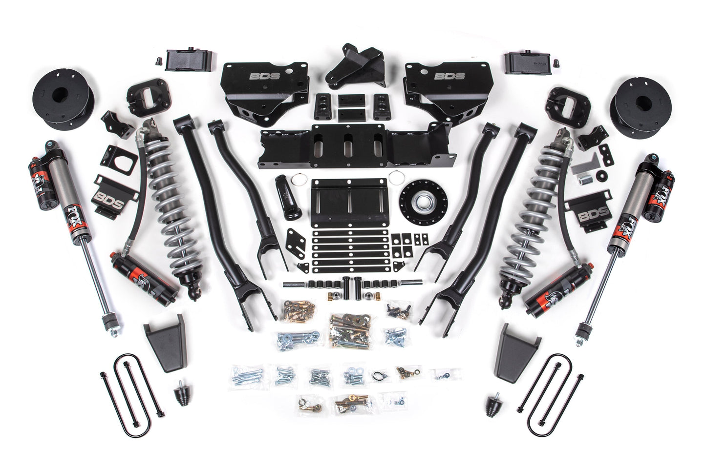 25-26 Ram 3500 (Diesel) 4 Inch 4-Link Lift Kit W/ Indexing Ring, 3 Inch Rear Lift, Block W/ OE Air Assist BDS Suspension-2