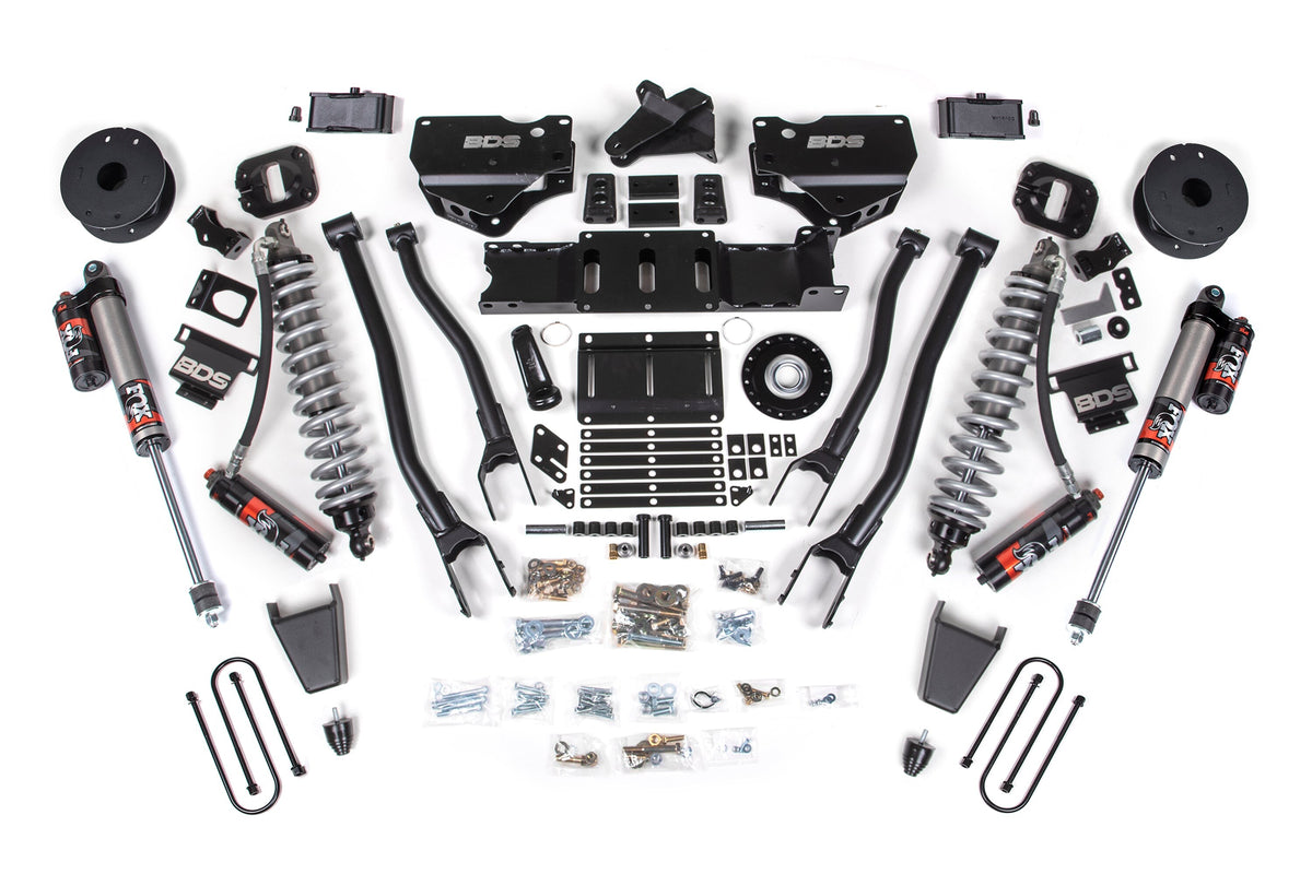25-26 Ram 3500 (Diesel) 4 Inch 4-Link Lift Kit W/ Indexing Ring, 3 Inch Rear Lift, Block W/ OE Air Assist BDS Suspension-2